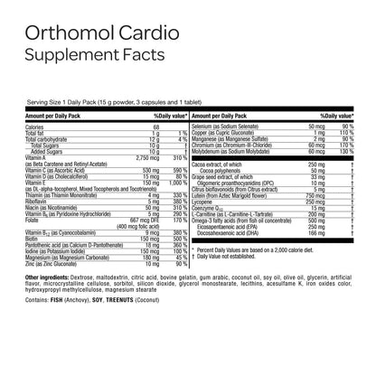 Orthomol Cardio, Heart Health Supplements for Circulation & Vascular Support, Omega-3, Magnesium, Cocoa Polyphenols & B Vitamins, Supports Cardiovascular Health, 30-Day Supply, Powder+Tablets+Capsules - dailyvitalstore
