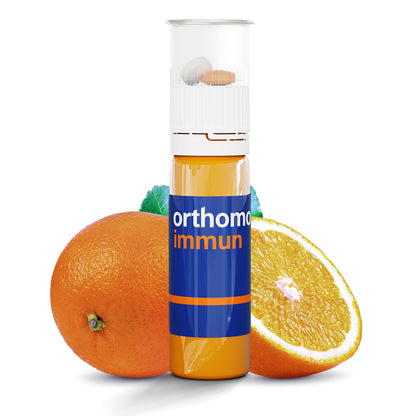 Orthomol Immun, Immune Support Vials for Adults with Vitamin C, Zinc, Selenium, Iodine, Vitamin D, E, A ,B, Calcium, 25+ Immune Boost Nutrients, 1 Serving Per Day for Daily Health (30 Day Supply) - dailyvitalstore