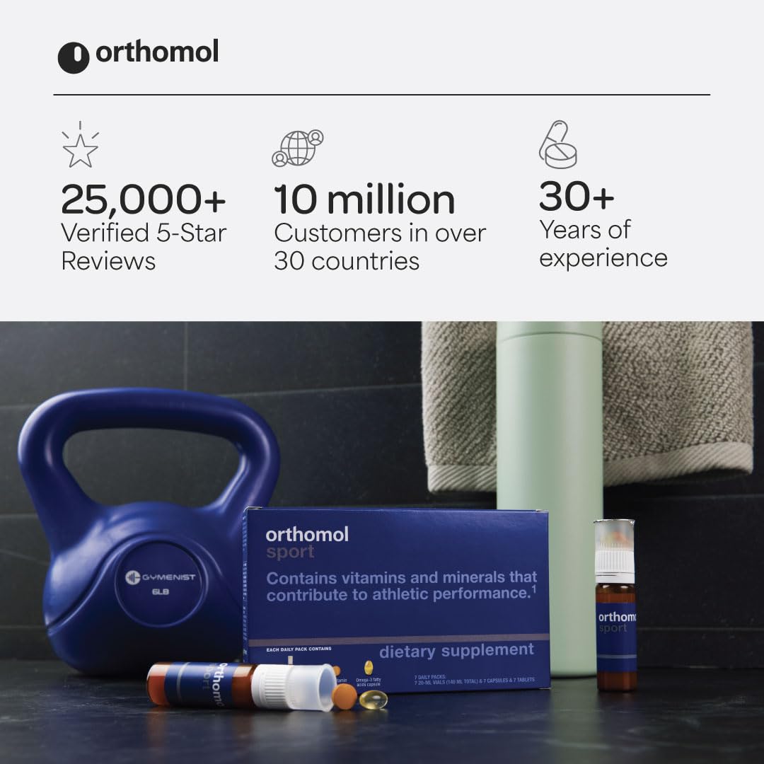 Orthomol Sport, 30-Day Supply, Premium Sports Nutrition Supplement with Vitamins A, B, C, D, E, Zinc, Iodine, Coenzyme Q10, L-Carnitine, Omega-3, and Essential Minerals for Optimal Performance - dailyvitalstore