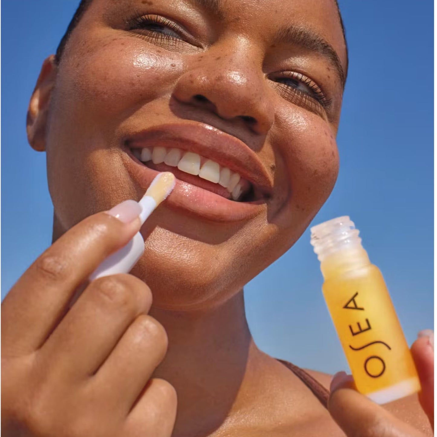OSEA Hyaluronic Lip Oil Booster – Clean Beauty Lip Oil for Plump, Glossy, Hydrated Lips – Nourishing Seaweed & Meadowfoam Oil – Vegan, Non-Sticky, High-Shine Finish - dailyvitalstore