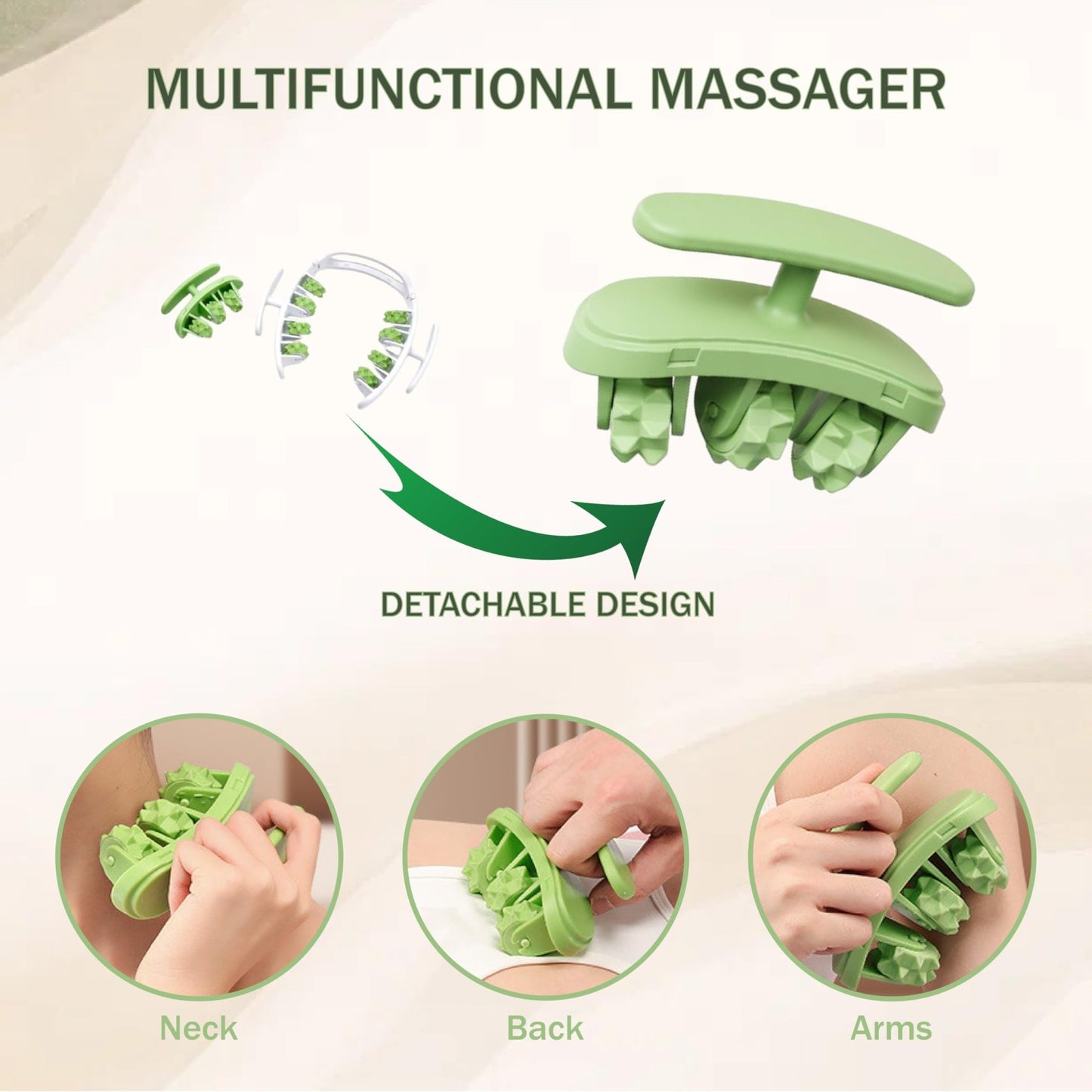 Osmibe Cellulite Manual Massager - Lymphatic Drainage Massager with Detachable Handles - Reduce Cellulite and Stretch Marks on Legs and Body - dailyvitalstore