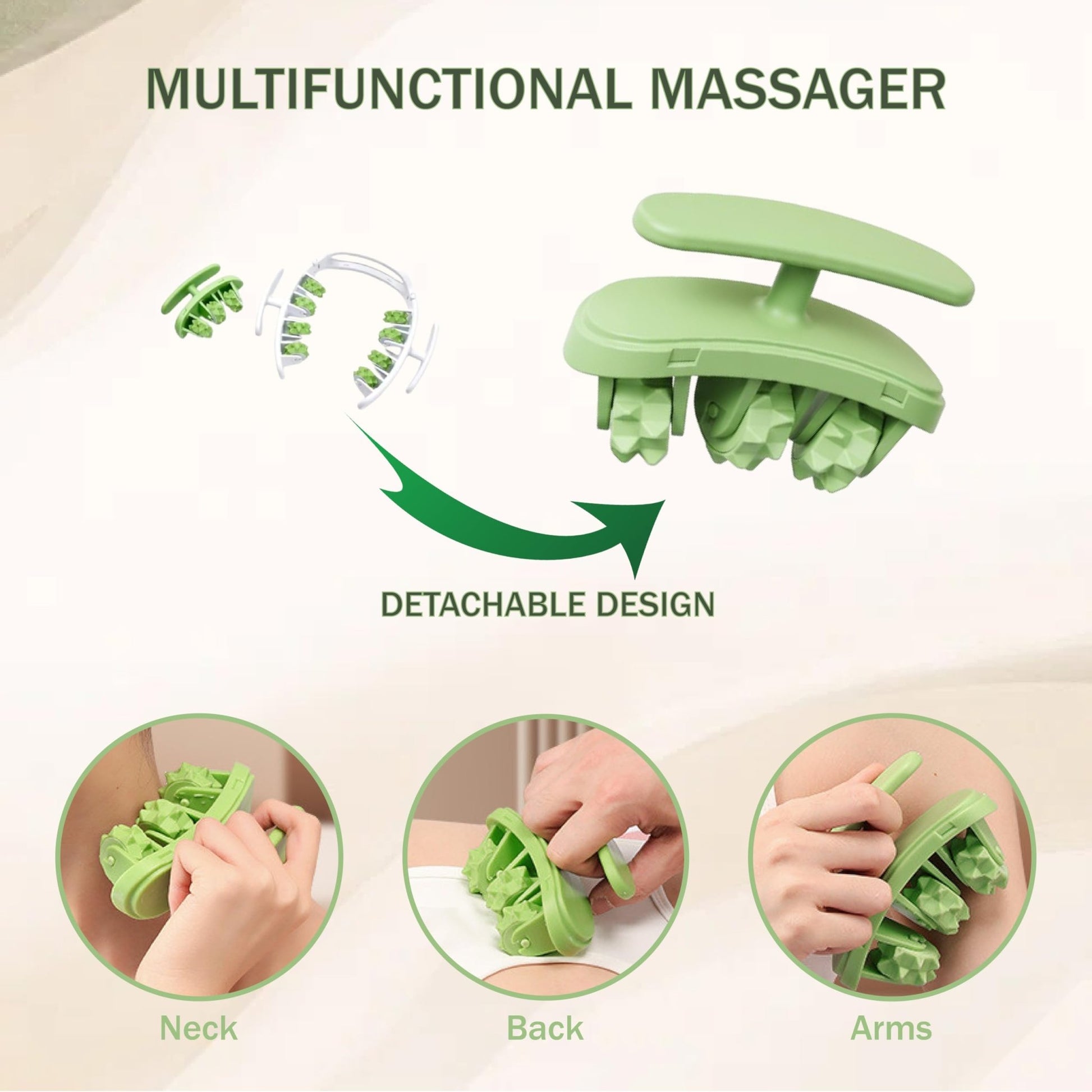 Osmibe Cellulite Manual Massager - Lymphatic Drainage Massager with Detachable Handles - Reduce Cellulite and Stretch Marks on Legs and Body - dailyvitalstore