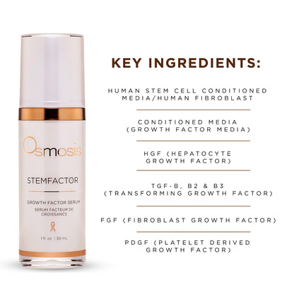 Osmosis StemFactor Growth Factor Exosome Facial Treatment, Age-Defying Skin Renewal, 1 Fl Oz Serum - dailyvitalstore