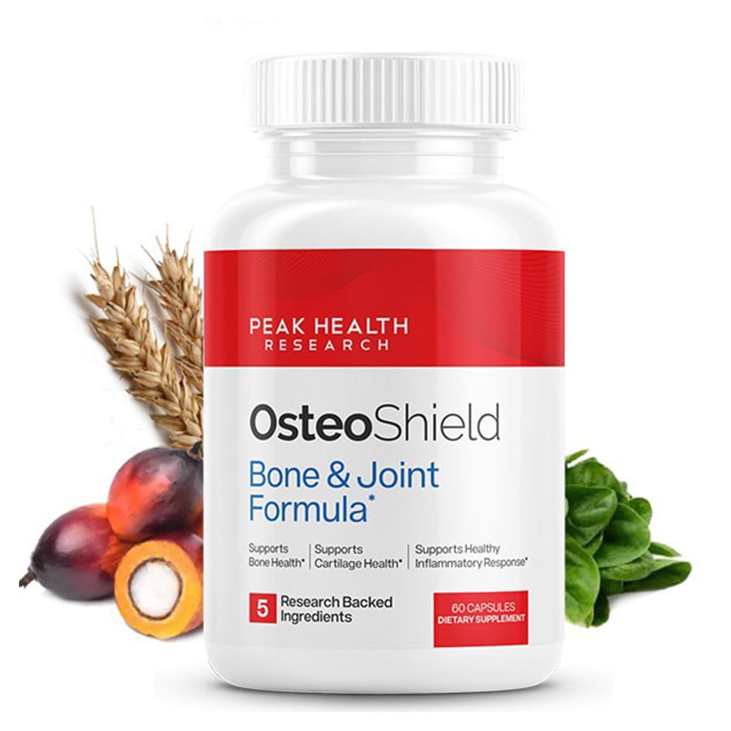 OsteoShield Peak Health Research - Bone & Joint Formula - Calcium Supplements for Women & Men with Vitamin D3, K2 & Aquamin - dailyvitalstore