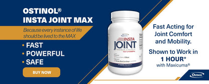 Ostinol Insta Joint Maximum Strength – Advanced Joint Support Capsules with Cyplexinol®, Maxicuma®, ApresFlex® & Boswellia – Supports Cartilage, Flexibility & Mobility – 72 Capsules - dailyvitalstore