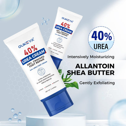 OUKEYA Urea Cream 40 Percent Tube 3 Oz, Foot & Hand Cream for Dry Cracked, 40 per Urea Lotion for Feet Maximum Strength - dailyvitalstore