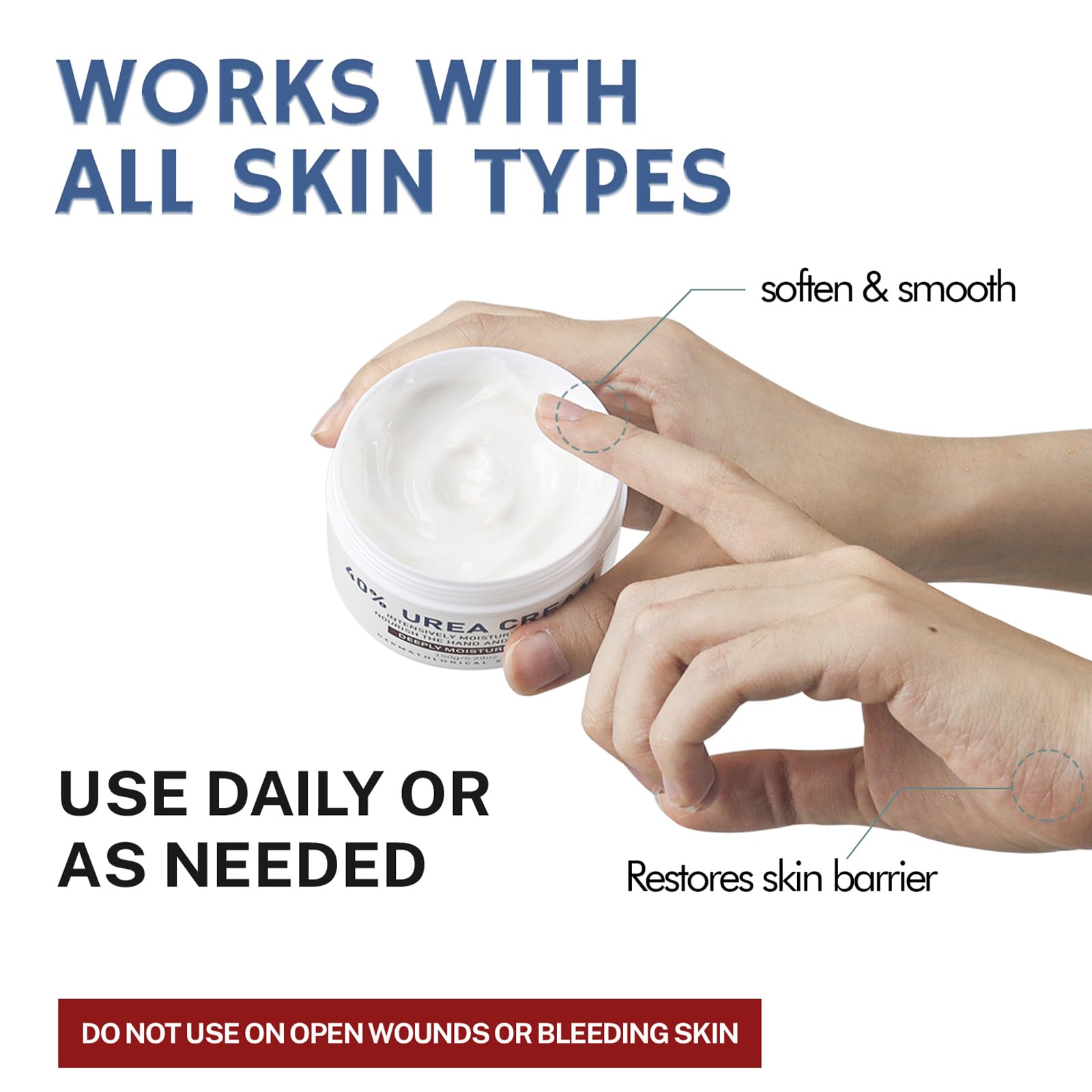 OUKEYA Urea Cream 40 Percent,Foot & Hand Cream for Dry Cracked,Urea Lotion for Feet Maximum Strength - dailyvitalstore