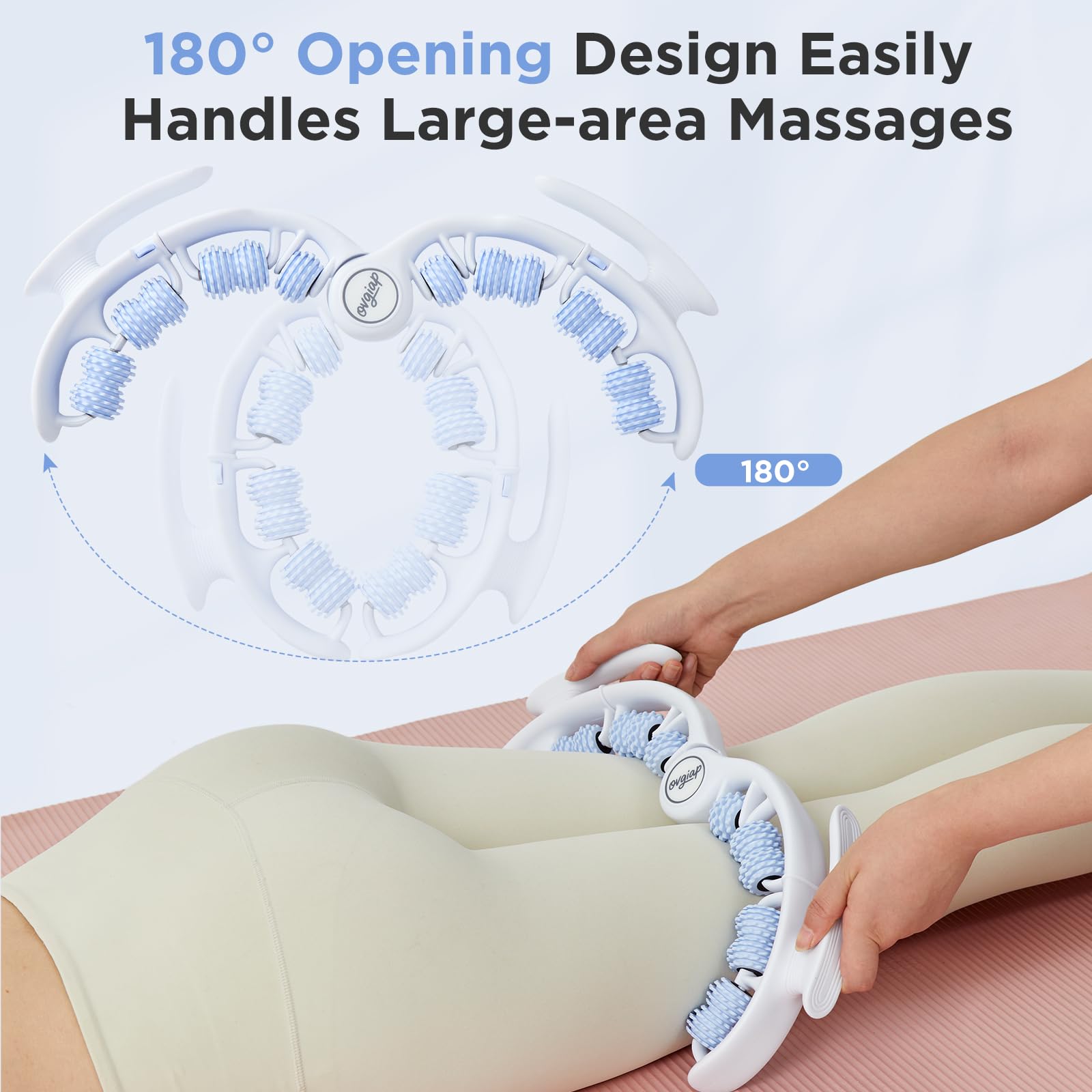 OVGIAP Cellulite Manual Massager for Legs & Thighs - Lymphatic Drainage Tool, Handheld Fascia Blaster for Deep Tissue, Body Sculpting Cellulite Remover(Blue) - dailyvitalstore
