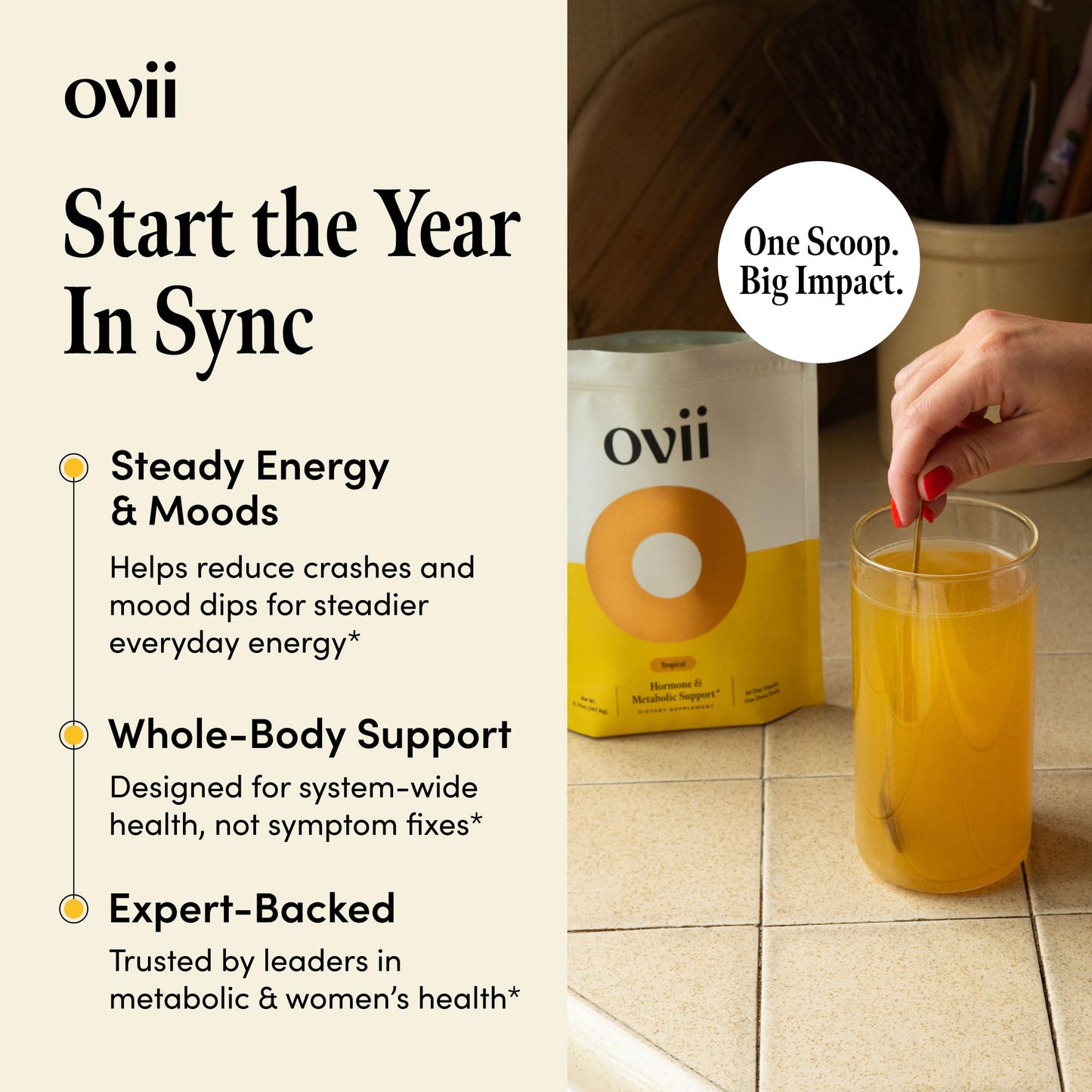 Ovii Metabolic Support for Women – Reducose® White Mulberry with Myo-Inositol & D-Chiro Inositol 40:1 Blend – Daily Wellness, Metabolic Balance & Appetite Control Supplement – 30 Servings, Tropical - dailyvitalstore