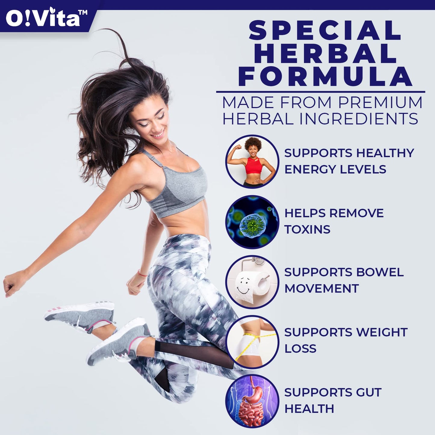 O!VITA 15-Day Cleanse and Detox Supports Digestive and Colon Health, Special Formula with probiotics, fine Herbs Such as Senna Leaf, - dailyvitalstore