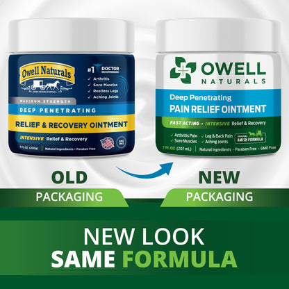 OWELL NATURALS Arthritis Pain Relief Ointment with Arnica & MSM – Deep Penetrating Joint & Muscle Therapy for Knee, Back, Sore Muscles, Legs, 3.5 oz (2 Pack) - dailyvitalstore