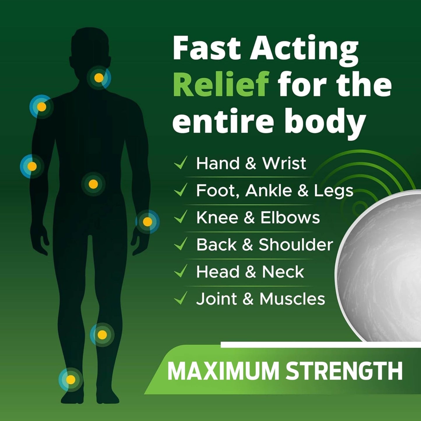 Owell Naturals Deep Penetrating Pain Relief Cream, Maximum Strength Formula for Joints & Muscles, Lower Back, Knees, Hands, Legs, Ankle – Fast Acting Comfort, 7 oz - dailyvitalstore