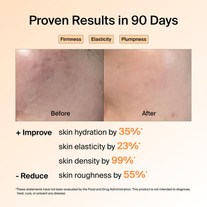 Ownist Triple Collagen Liquid Packets On-The-Go - Peptides with Hydrolyzed Marine Collagen, Elastin, Hyaluronic Acid and Vitamin for Healthy Skin - Orange Flavor - 14 Individual Stick Packs - dailyvitalstore
