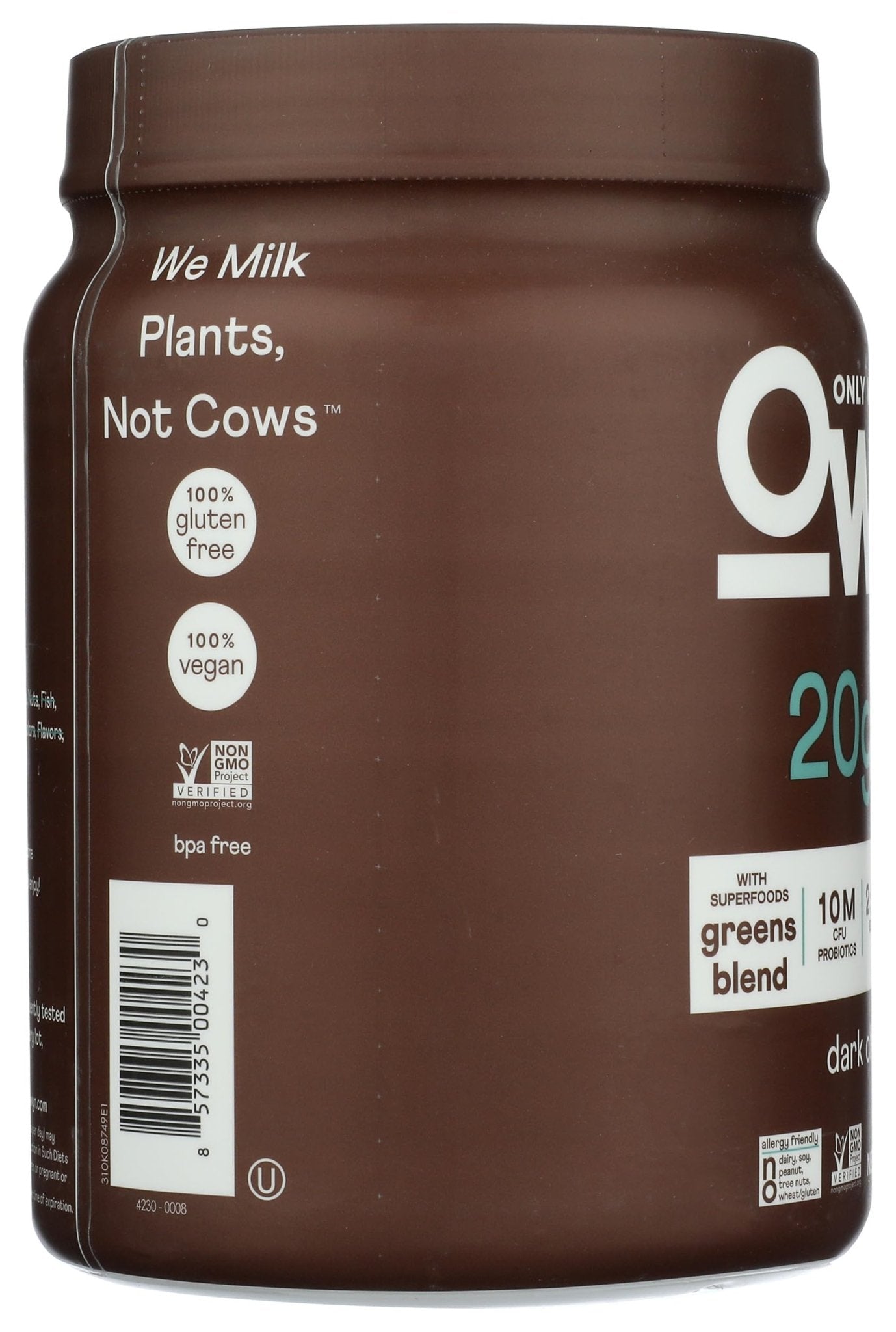 OWYN Only What You Need Plant-Based Protein Powder, Dark Chocolate, 1.17 lbs - dailyvitalstore