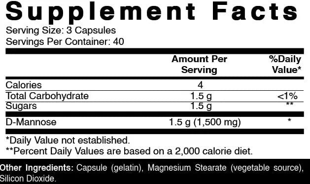 Oxify D-Mannose 1500 mg | 120 Tablets | Gluten-Free, Non-GMO | Supplement Made in USA - dailyvitalstore