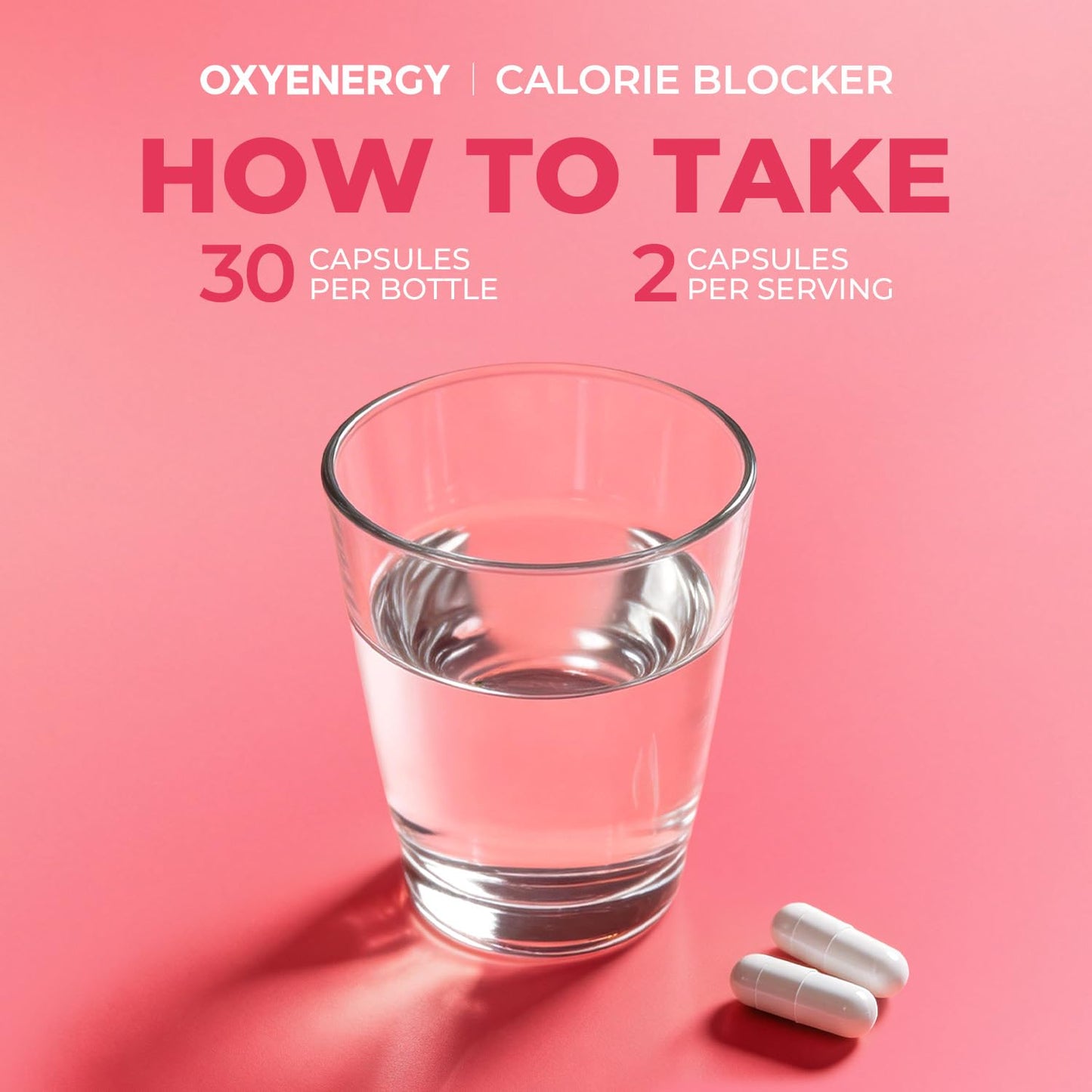 OxyEnergy Calorie Blocker 6-in-1 Natural Supplement for Women & Men, with Garcinia Cambogia,Gymnema Sylvestre & Bergamot,Boosts Metabolism, - dailyvitalstore