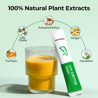 OxyEnergy Liver Cleanse Detox & Repair, Organic Milk Thistle Liver Detox Supplement with Turmeric, Giner, Dandelion, Support Liver Health & Digestion, - dailyvitalstore