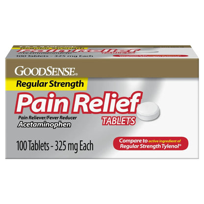 Pain Relief, Acetaminophen Tablets 325 mg, Regular Strength, Pain Reliever and Fever Reducer - dailyvitalstore