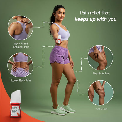 Pain Relief Emulsion Roll-On | Fast Relief for Muscle, Joint, Back, Neck, Knee Pain, Sports Injuries | 100% Natural, Absorbs Easily, No Side Effects | Herbal Ingredients for Aches & Soreness - 50ml - dailyvitalstore
