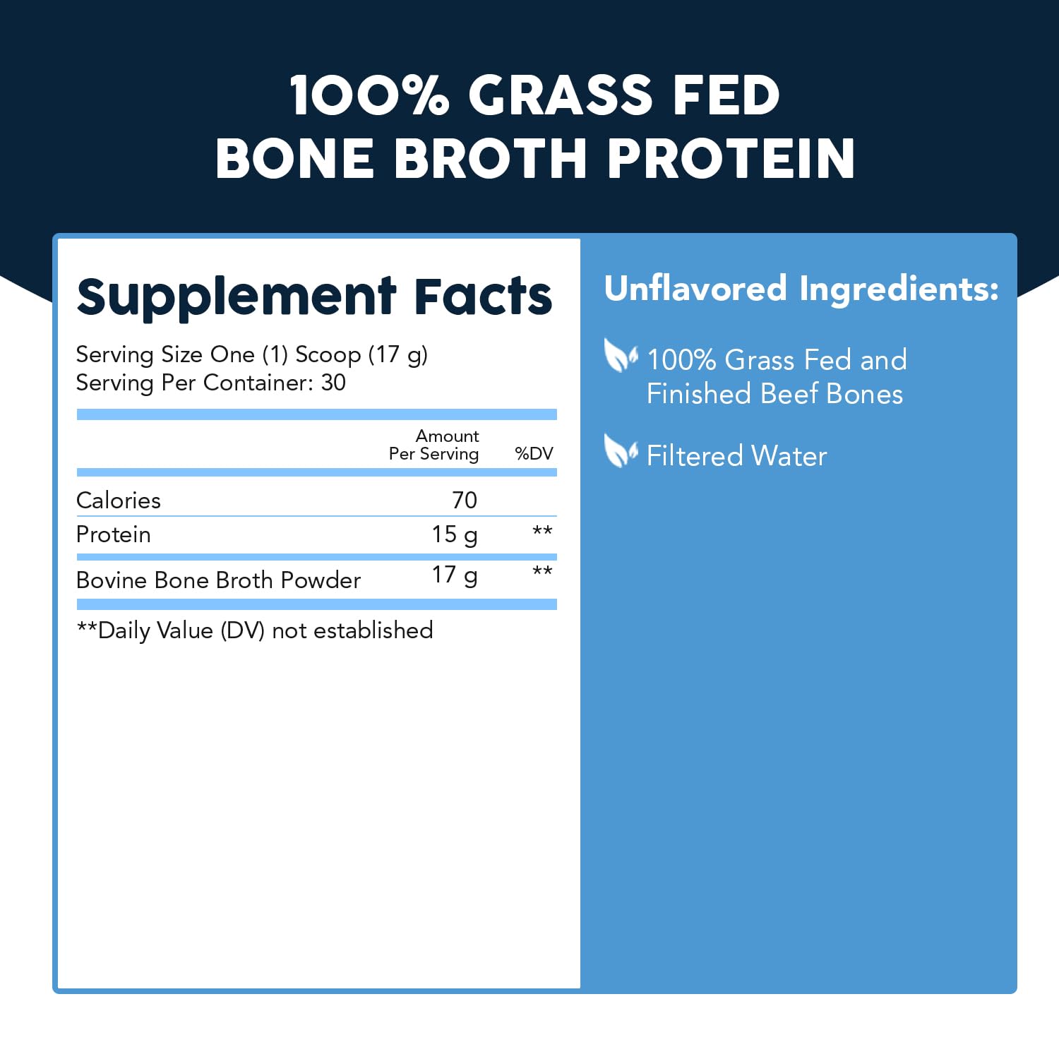 Paleovalley 100% Grass Fed Beef Bone Broth Protein Powder - Rich in Collagen Peptides for Hair, Skin, Gut Health, Bone and Joint Support - dailyvitalstore
