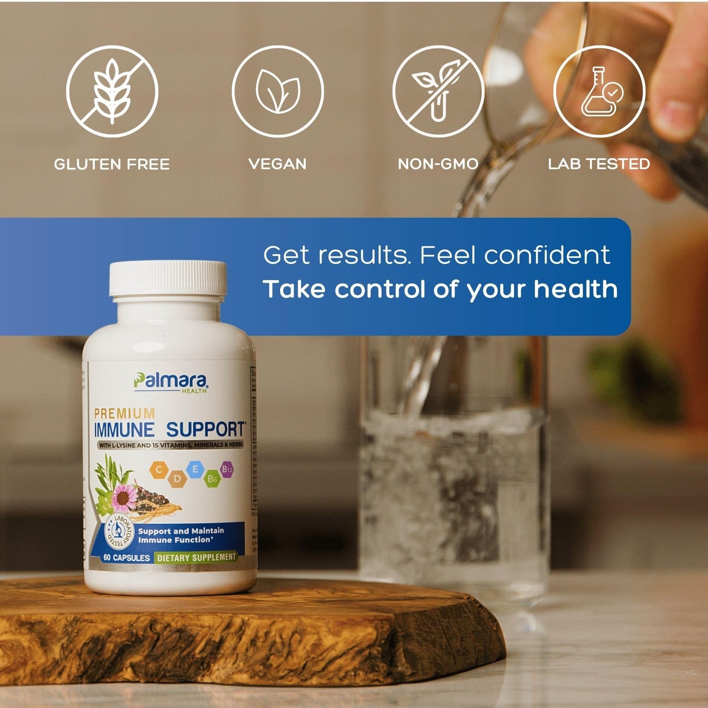 Palmara Health Premium Immune Support, 60 Capsules - dailyvitalstore