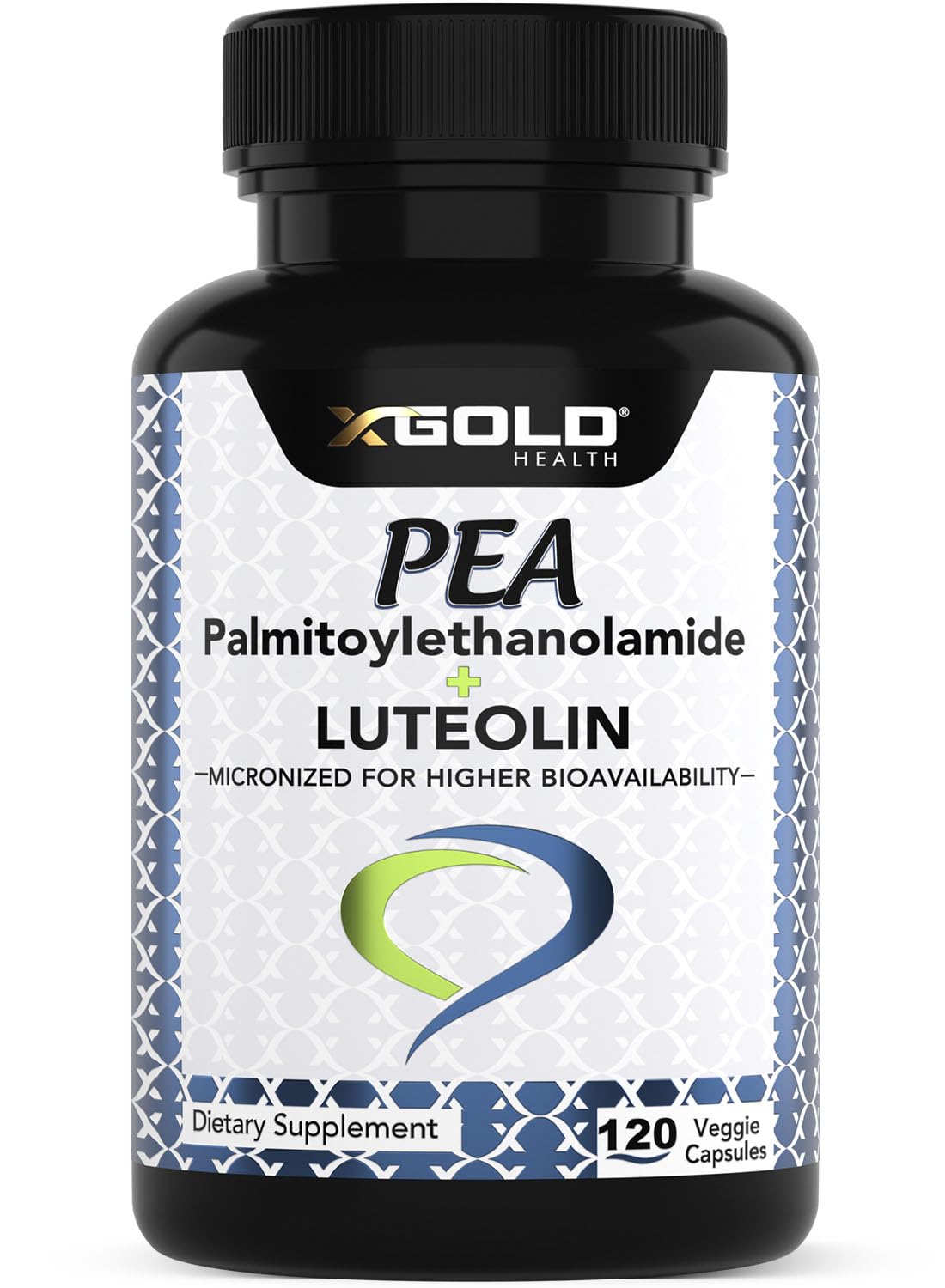 Palmitoylethanolamide 630 mg + Luteolin Standardized 98%- Micronized Pea 99% Highly Purified and Bioavailable - Made in USA - Supplement for Men and Women - 120 Veggie Capsules - dailyvitalstore