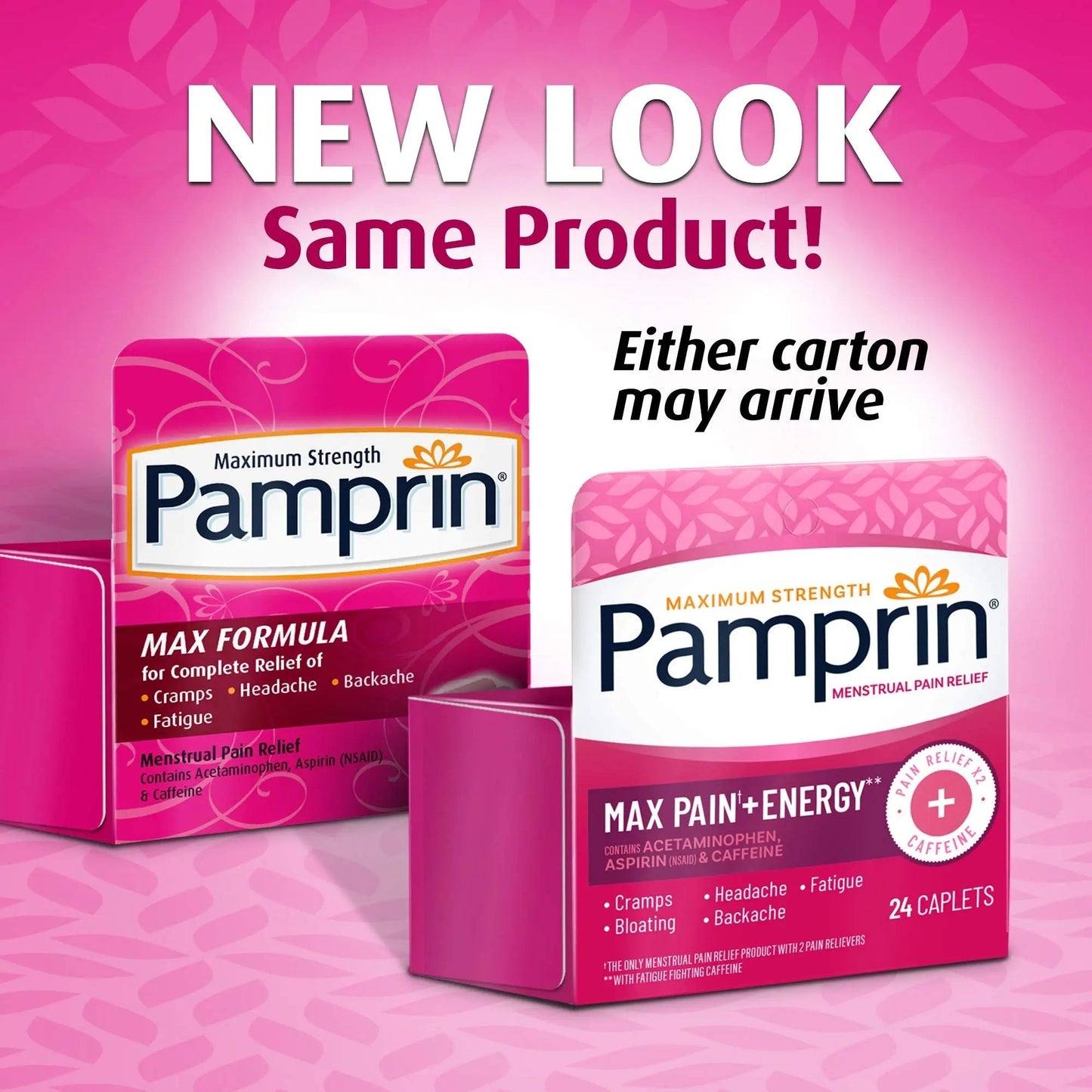 Pamprin Maximum Strength Formula, 24 Caplets (Pack of 3) - dailyvitalstore