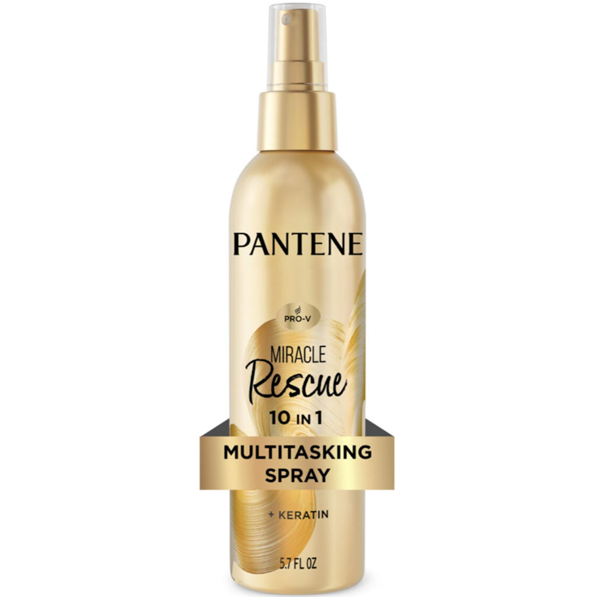 Pantene Miracle Rescue 10in1 Multitasking Spray - Heat Protection, Detangles, Repairs Damaged, Dry Hair, Improves Shine, Leave-In Conditioning Treatment with Keratin and Pro-Vitamin B5, 5.7 oz - dailyvitalstore