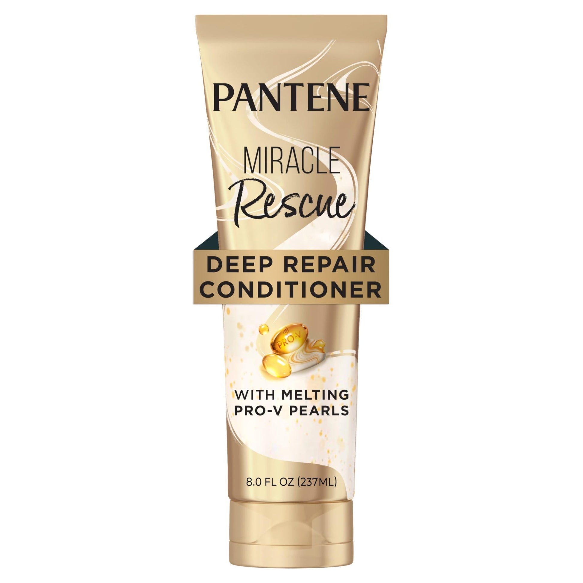 Pantene Miracle Rescue Deep Conditioner with Melting Pro-V Pearls - For Dry, Damaged, or Color-Treated Hair - Intense Moisture & Repair - 8.0 Oz - dailyvitalstore
