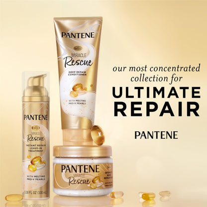 Pantene Miracle Rescue Hair Mask, Intensive Bond Repair with Melting Pro-V Pearls, Melts Away Damage, Builds Bonds, Strengthens Against Damage, - dailyvitalstore