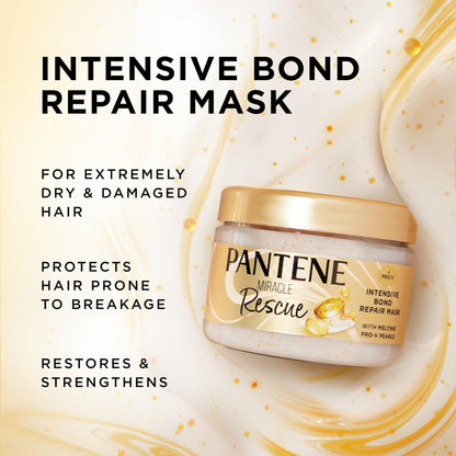 Pantene Miracle Rescue Hair Mask, Intensive Bond Repair with Melting Pro-V Pearls, Melts Away Damage, Builds Bonds, Strengthens Against Damage, - dailyvitalstore