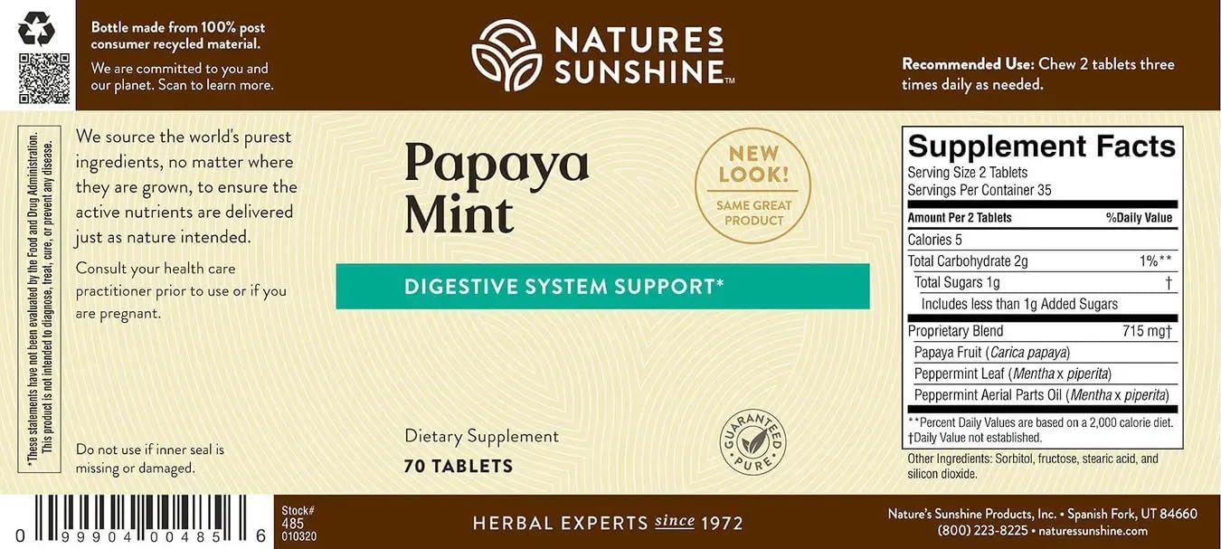 Papaya & Peppermint by Nature's Sunshine - dailyvitalstore