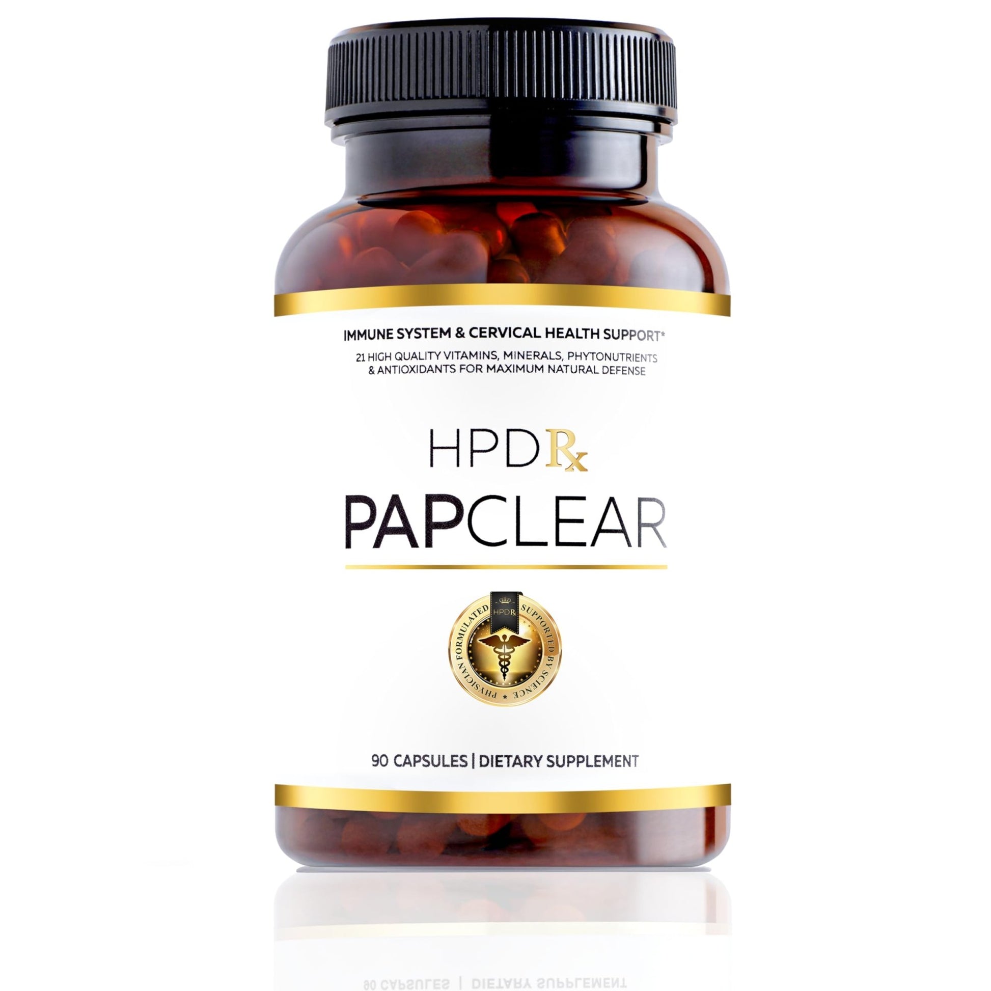 PAPCLEAR Physician Formulated | All Natural Immune Support Supplement | Advanced Powerful Immunity Booster | 21 Vitamins & Nutrients with Organic Shiitake Mushroom & Lycopene | 90 Capsules | Pack of 1 - dailyvitalstore