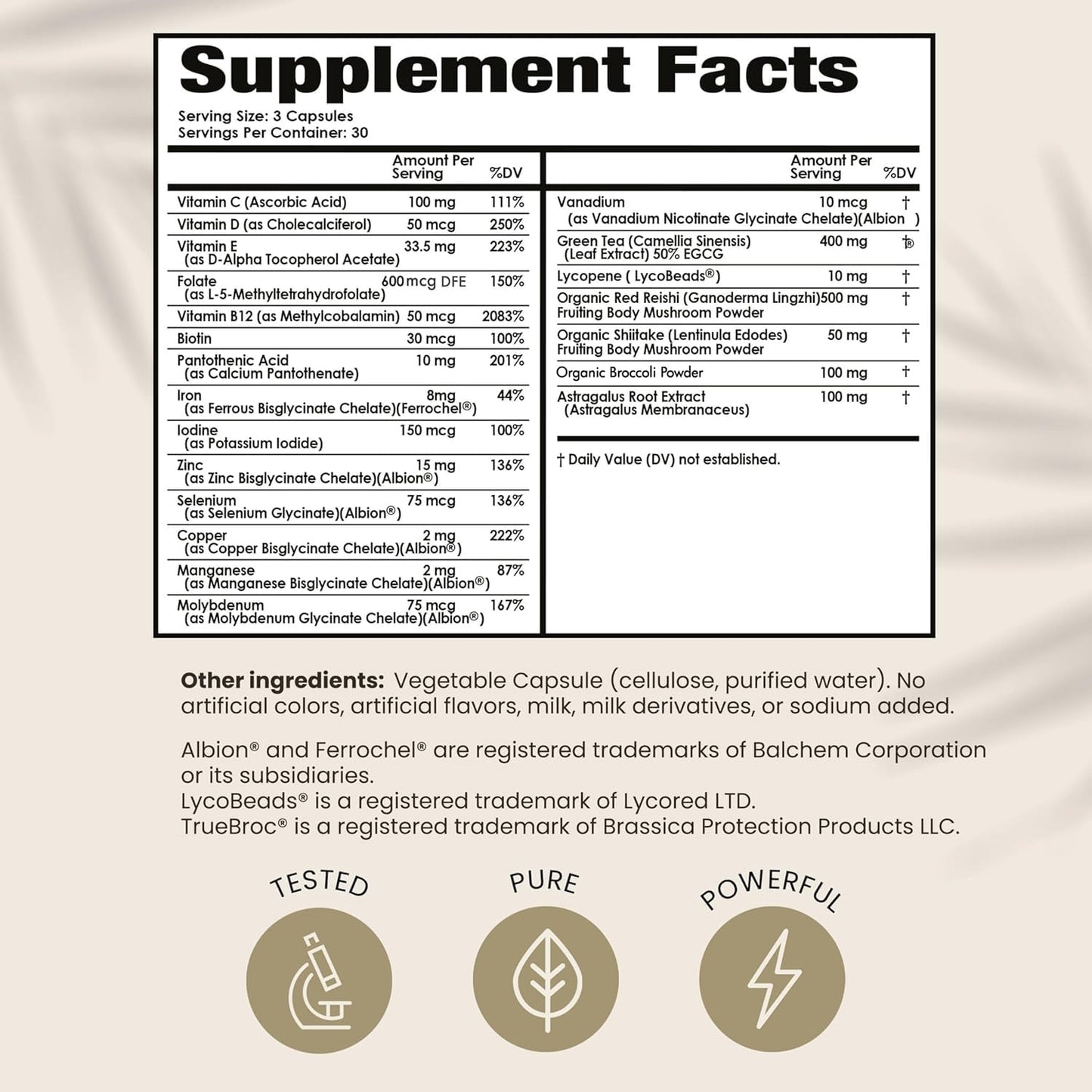 PAPCLEAR Physician Formulated | All Natural Immune Support Supplement | Advanced Powerful Immunity Booster | 21 Vitamins & Nutrients with Organic Shiitake Mushroom & Lycopene | 90 Capsules | Pack of 1 - dailyvitalstore