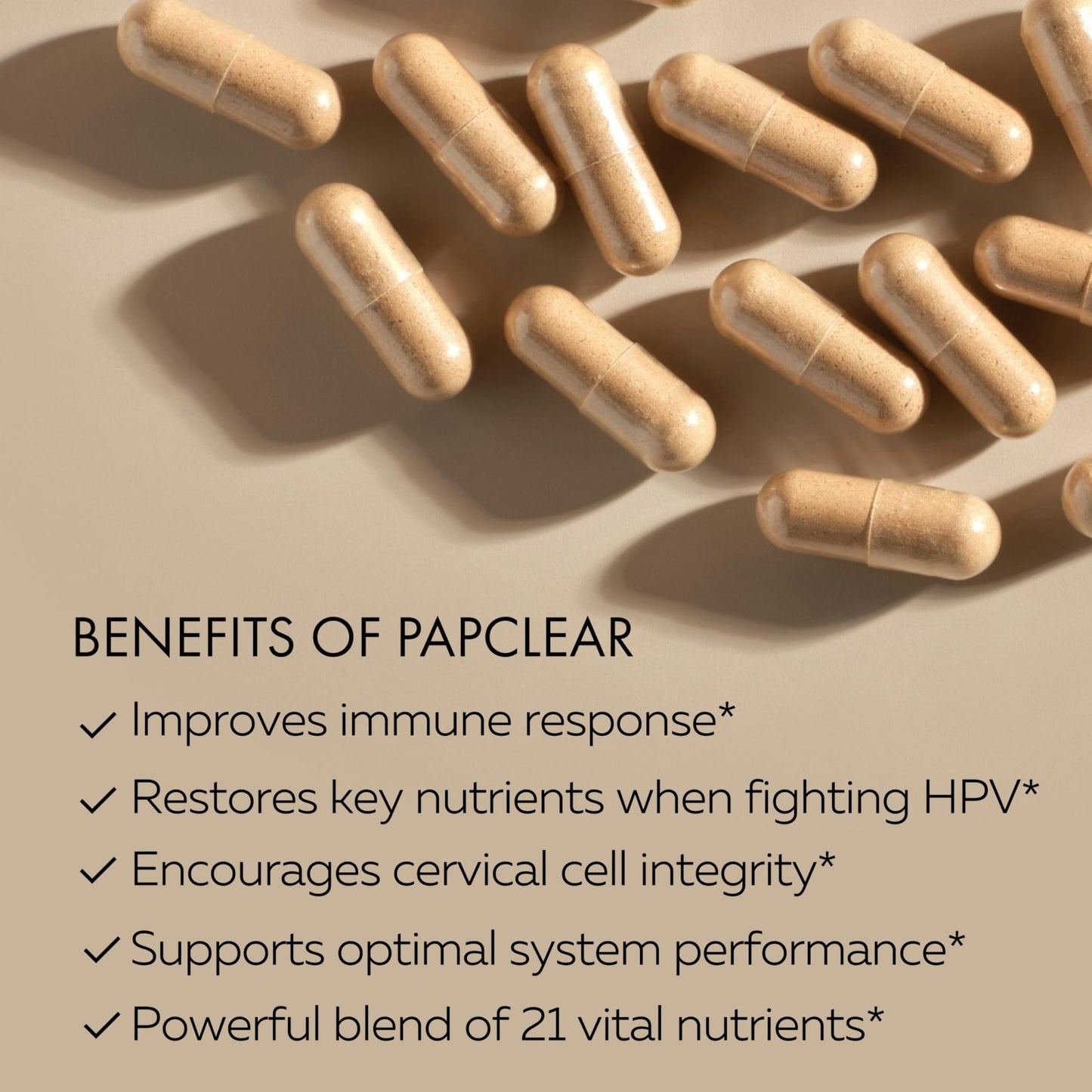 PAPCLEAR Physician Formulated | All Natural Immune Support Supplement | Advanced Powerful Immunity Booster | 21 Vitamins & Nutrients with Organic Shiitake Mushroom & Lycopene | 90 Capsules | Pack of 1 - dailyvitalstore