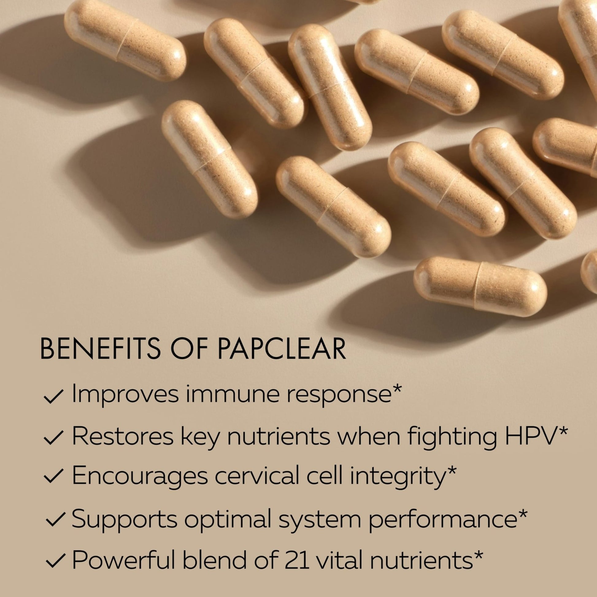 PAPCLEAR Physician Formulated | All Natural Immune Support Supplement | Advanced Powerful Immunity Booster | 21 Vitamins & Nutrients with Organic Shiitake Mushroom & Lycopene | 90 Capsules | Pack of 1 - dailyvitalstore