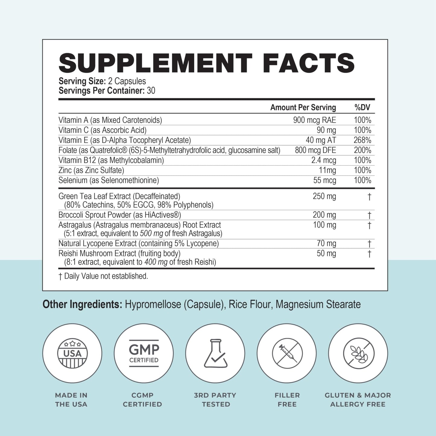 Papillex Dietary Supplement Tablets All Natural Immune Support - Immunity Defense - Best Immune System Booster - Organic 60 Capsules Bottle (Single Bottle) - dailyvitalstore