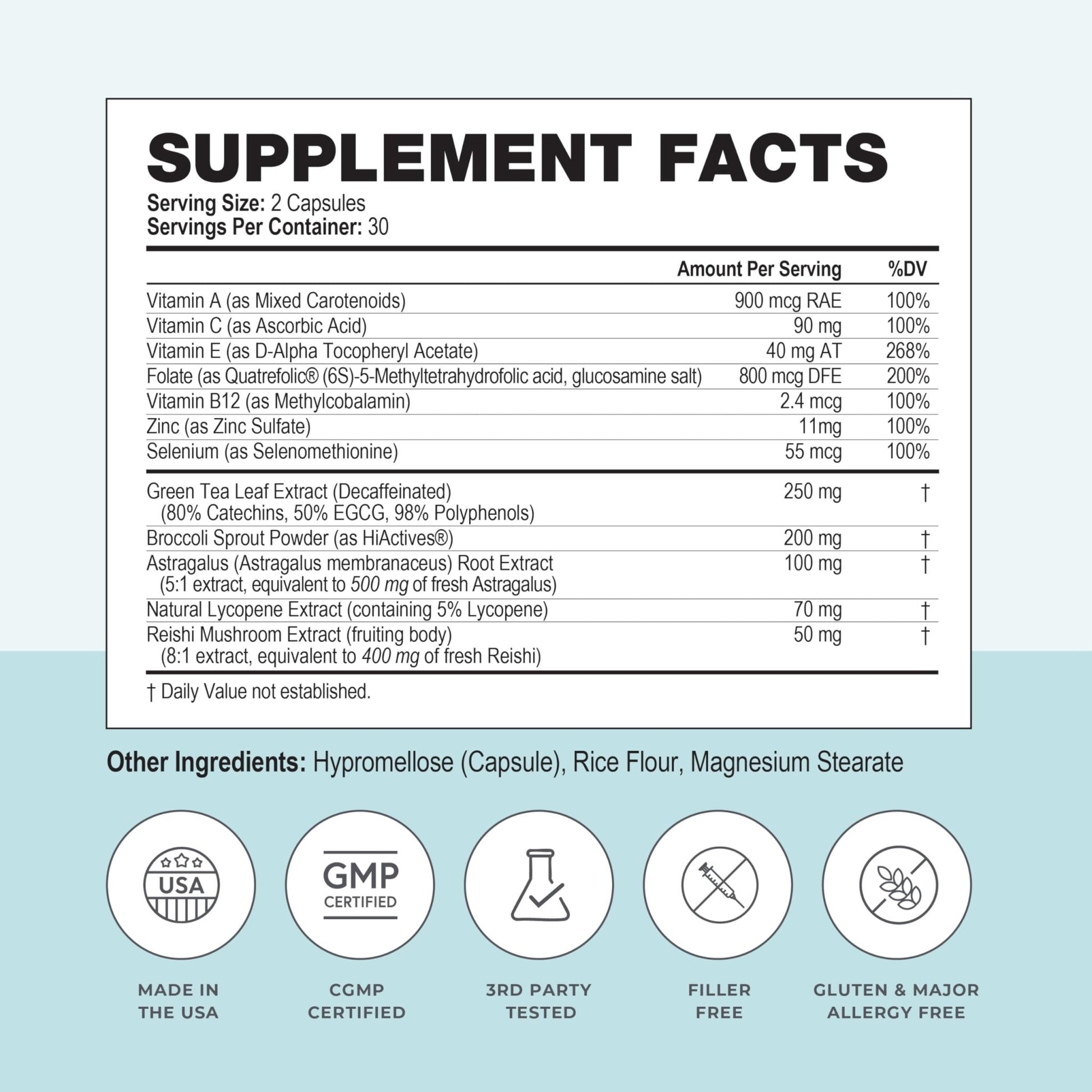 Papillex Dietary Supplement Tablets All Natural Immune Support - Immunity Defense - Best Immune System Booster - Organic 60 Capsules Bottle (Single Bottle) - dailyvitalstore