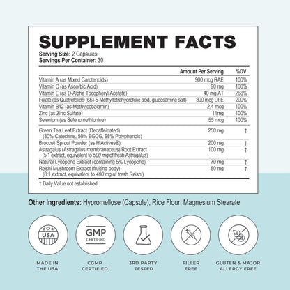 Papillex Dietary Supplement Tablets All Natural Immune Support - Immunity Defense - Best Immune System Booster - Organic 60 Capsules Bottle (Single Bottle) - dailyvitalstore