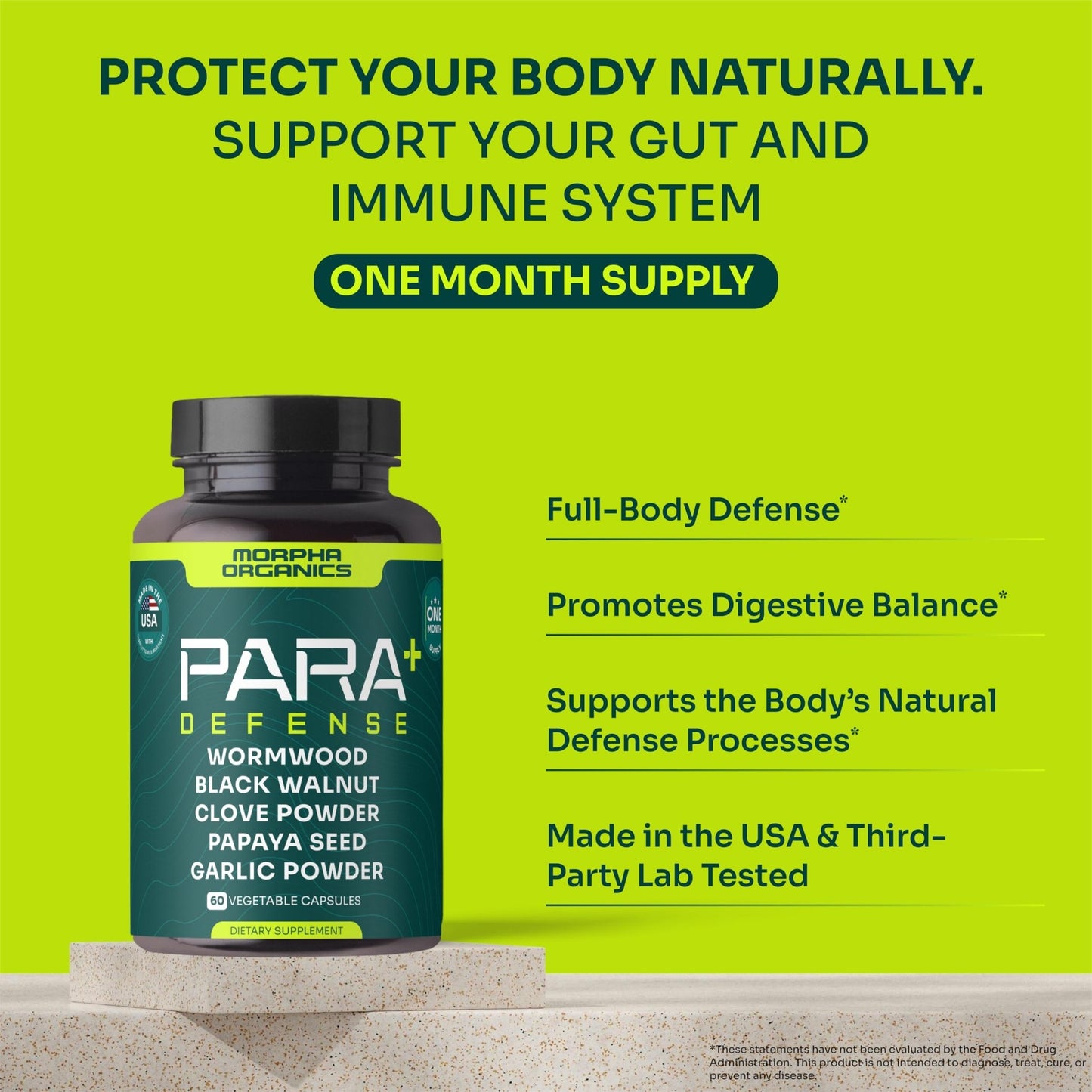 Para Defense Digestive Cleanse & Detox | Wormwood 250mg, Black Walnut 250mg, Clove 100mg, Papaya Seed, Garlic | Natural Digestive & Gut Health Supplement - dailyvitalstore