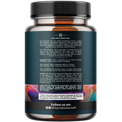 PARA-X Herbal Gut Health Supplement - Immune Support with Black Walnut Wormwood & Cloves - Supports Digestive Health & Gut Health for Women & Men - dailyvitalstore