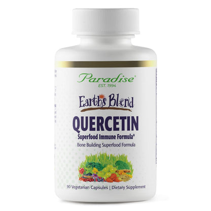 Paradise Herbs Earth's Blend Quercetin, for Immunity, Antioxidant Activity, Probiotics, Adaptogens, Vegan, Non GMO, Gluten Free, 90 Vegetarian Capsules - dailyvitalstore