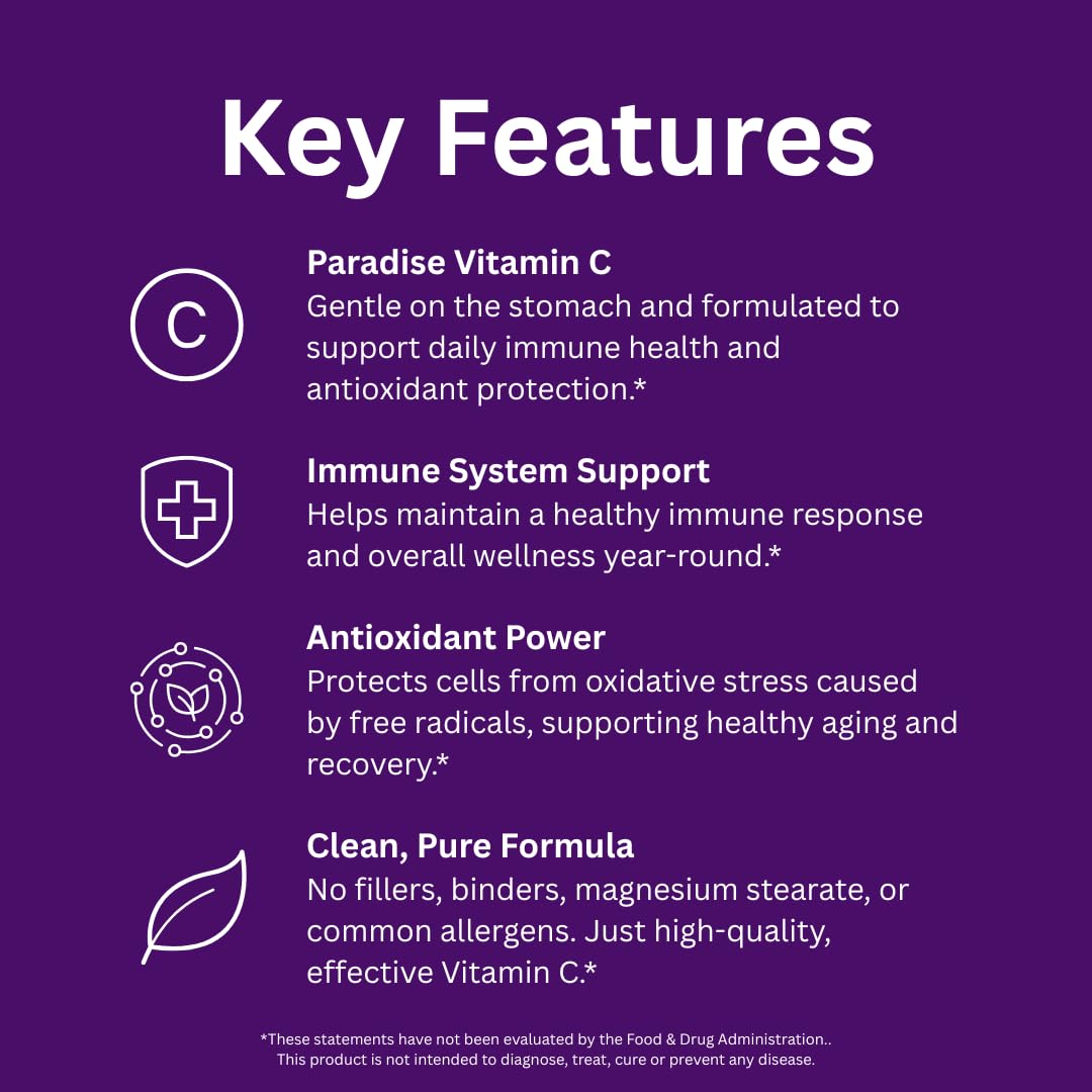 Paradise Herbs Earth's Blend Vitamin C with Nature's C and Adaptogens, Superfoods Base of Probiotics & Organic Alkalizing Greens, 90 Vegetarian Capsules - dailyvitalstore