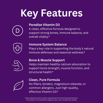 Paradise Herbs Earth's Blend Vitamin D3, Superfoods Base of Probiotics and Organic Alkalizing Greens, Veggies & Berries, 90 Vegetarian Capsules - dailyvitalstore