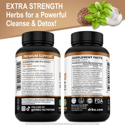 ParaGuard Cleanse Detox Pills - Extra Strength Intestinal Guard Formula Supplement, Black Walnut Wormwood Clove & Oregano - Adults Natural Herbal - dailyvitalstore