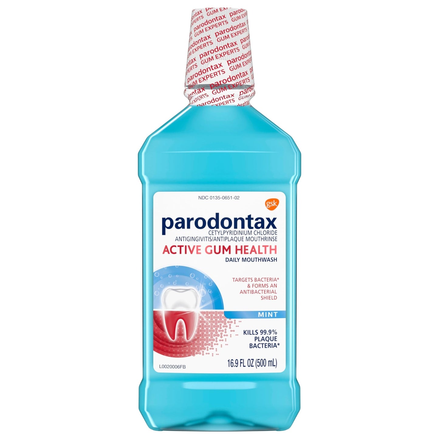Parodontax Active Gum Health Mouthwash, Antiplaque and Antigingivitis Mouthwash, Mint, 16.9 Fl Oz - dailyvitalstore