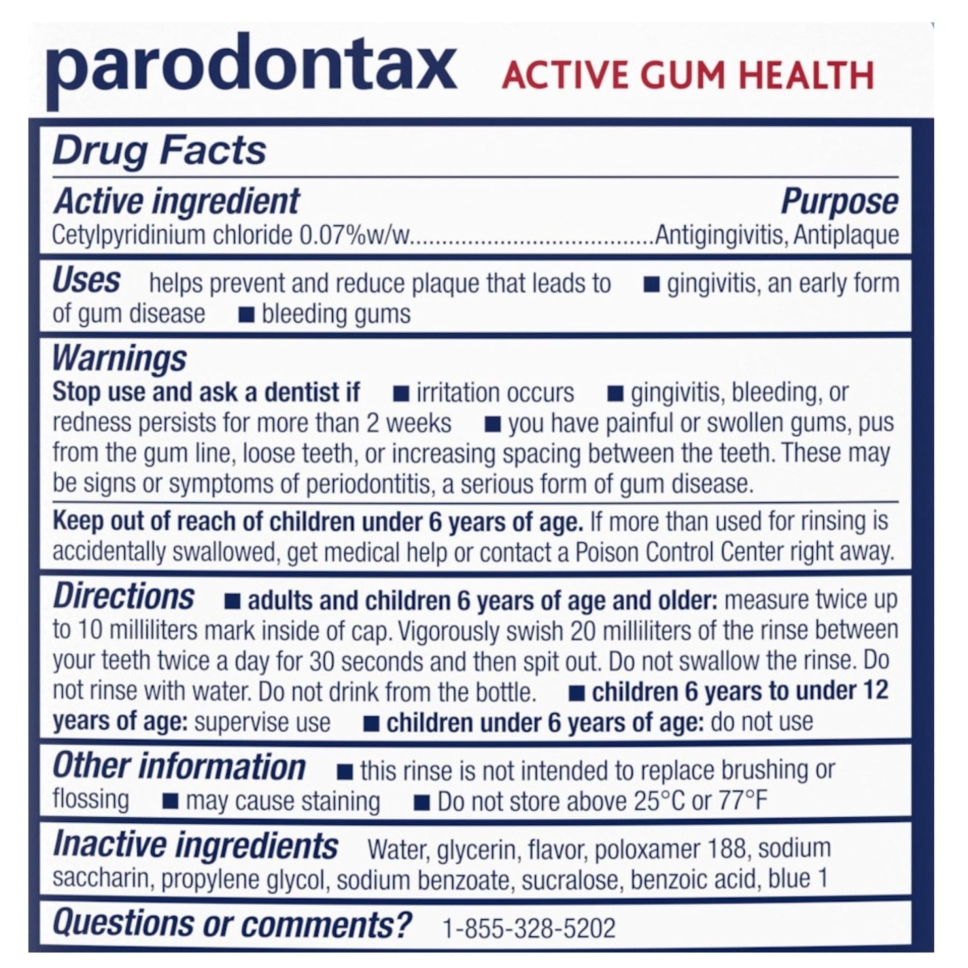 Parodontax Active Gum Health Mouthwash, Antiplaque and Antigingivitis Mouthwash, Mint, 16.9 Fl Oz - dailyvitalstore