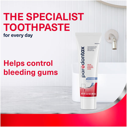 Parodontax Teeth Whitening Toothpaste To Help Bleeding Gums, Gum Toothpaste For Gum Health, 3.4 Oz x 3 - dailyvitalstore