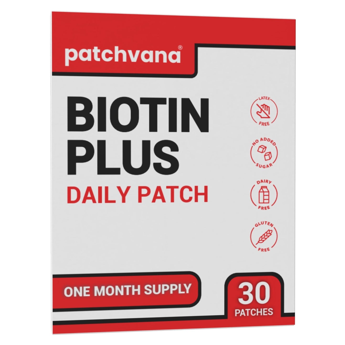 Patchvana Biotin Plus Patch for Women & Men, 1 Month Supply, 30 Patches - dailyvitalstore
