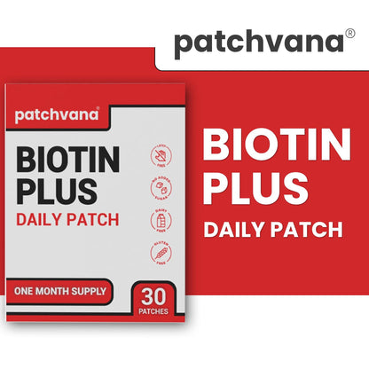Patchvana Biotin Plus Patch for Women & Men, 1 Month Supply, 30 Patches - dailyvitalstore